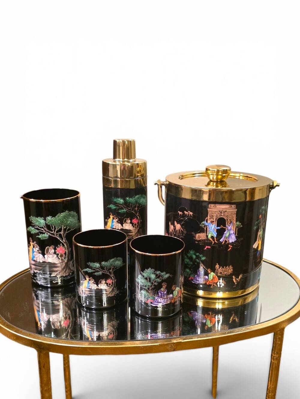 Williams Sonoma x Sheila Bridges Harlem Toile Complete Barware Collection | NEW